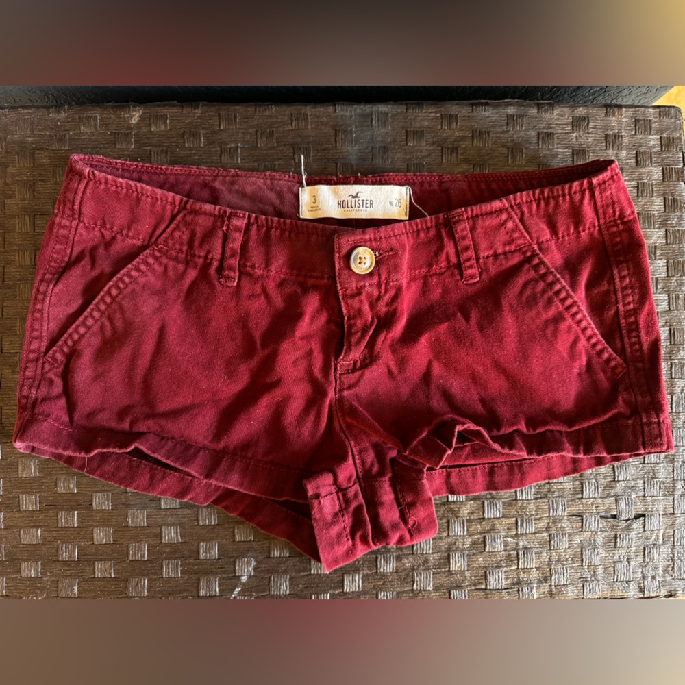 Hollister Burgundy Shorts